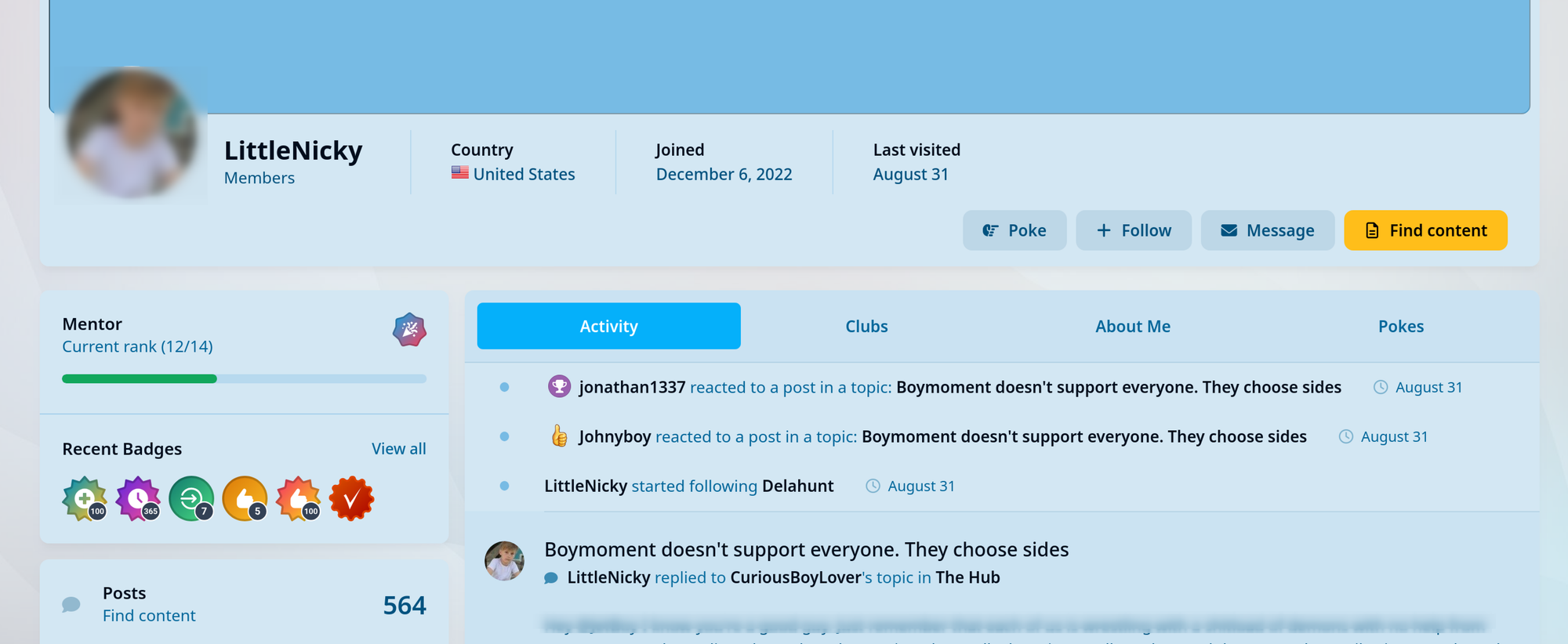 Jim's boymoment profile